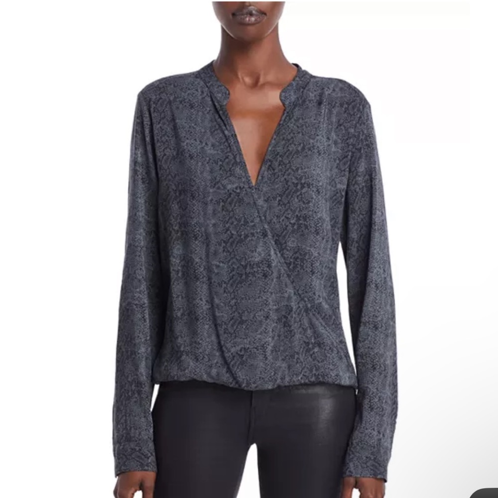 Splendid Snake Print Cross Over Blouse.